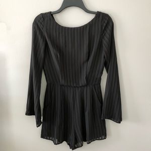black long sleeve romper